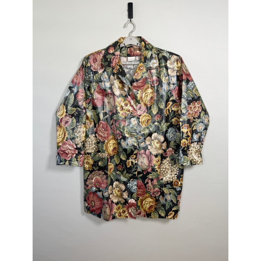 Nordic House Designs Raincoat Women O/S Floral Coated Cotton Cottagecore Jacket